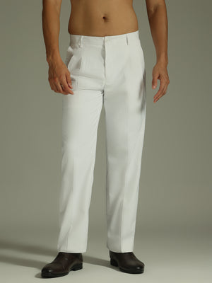 White: Korean Baggy Fit Trouser
