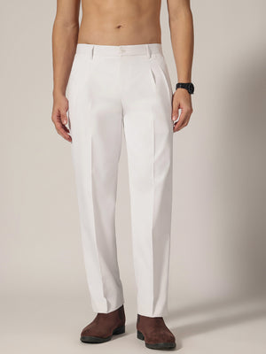 White: Korean Baggy Fit Trouser