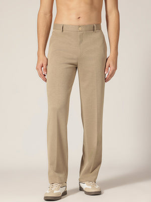 Beige: Korean Baggy Fit Casual Trouser