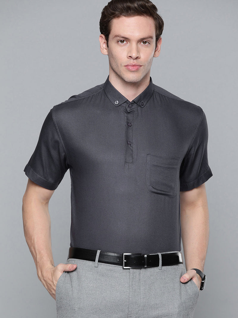 Grey: Smart Slim Fit Polo Shirt