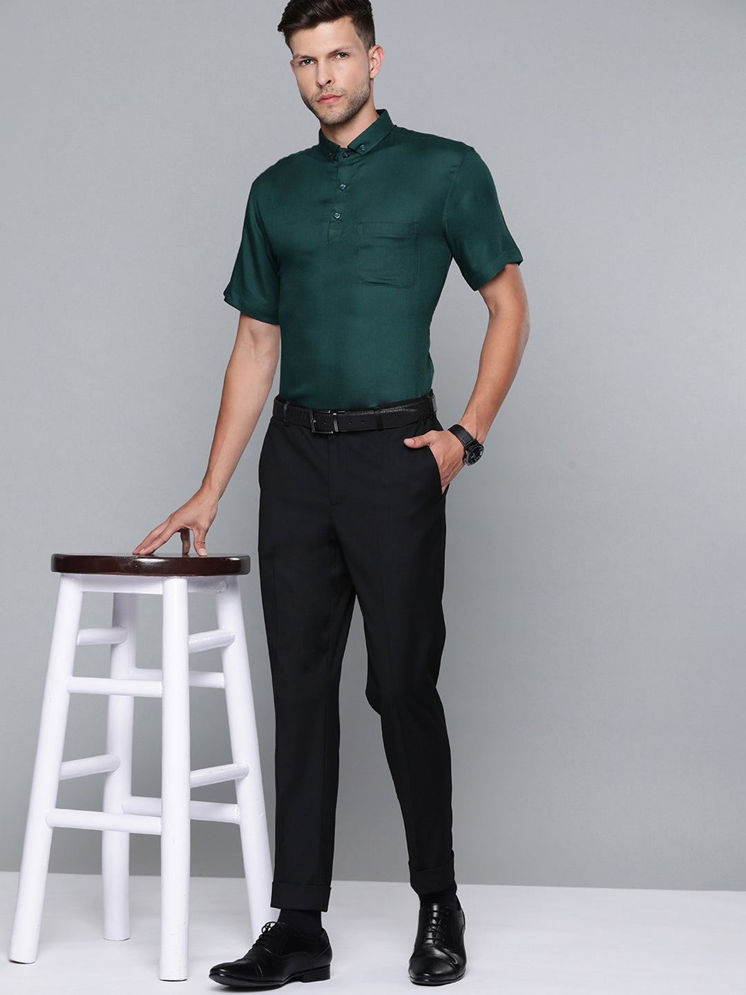 Green polo outfit men sale