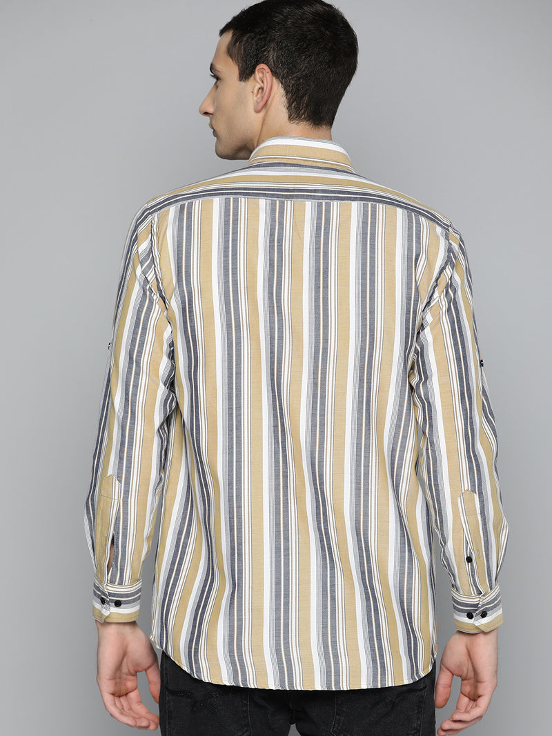 Smart Slim Fit Striped Formal Shirt