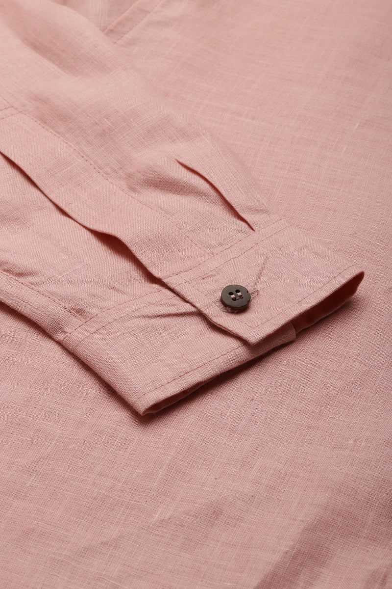 Pink:Full Sleeves Hemp Shirt