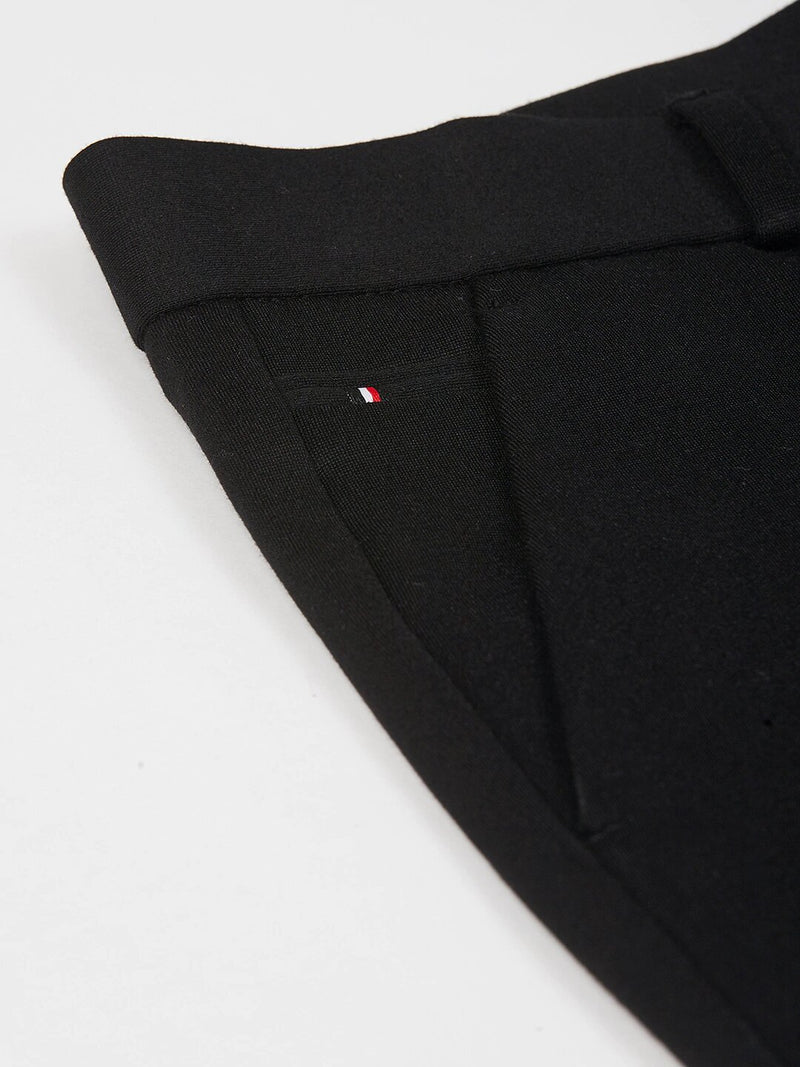 Black: Stretchable Wrinkle Free Cropped Fit Chinos