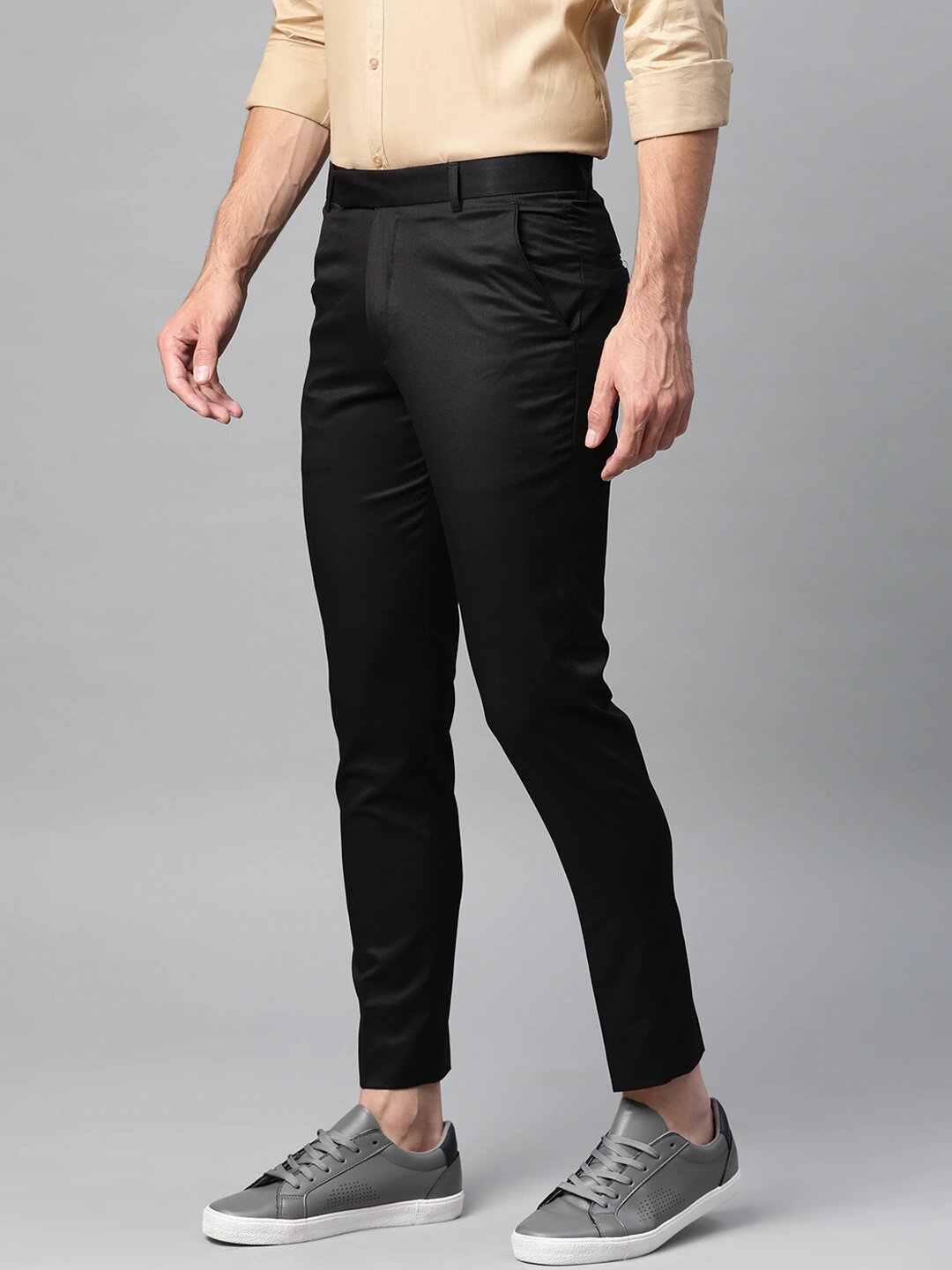 Ankle Length Mens Dress Pants Cropped Mens Dress Pants High Waist