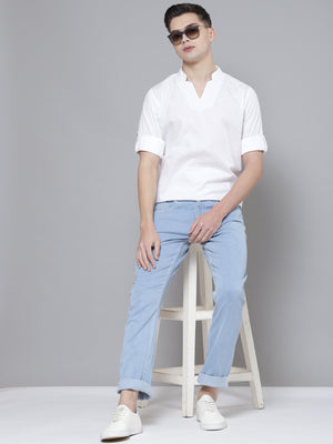 Men White Comfort Fit Kurta