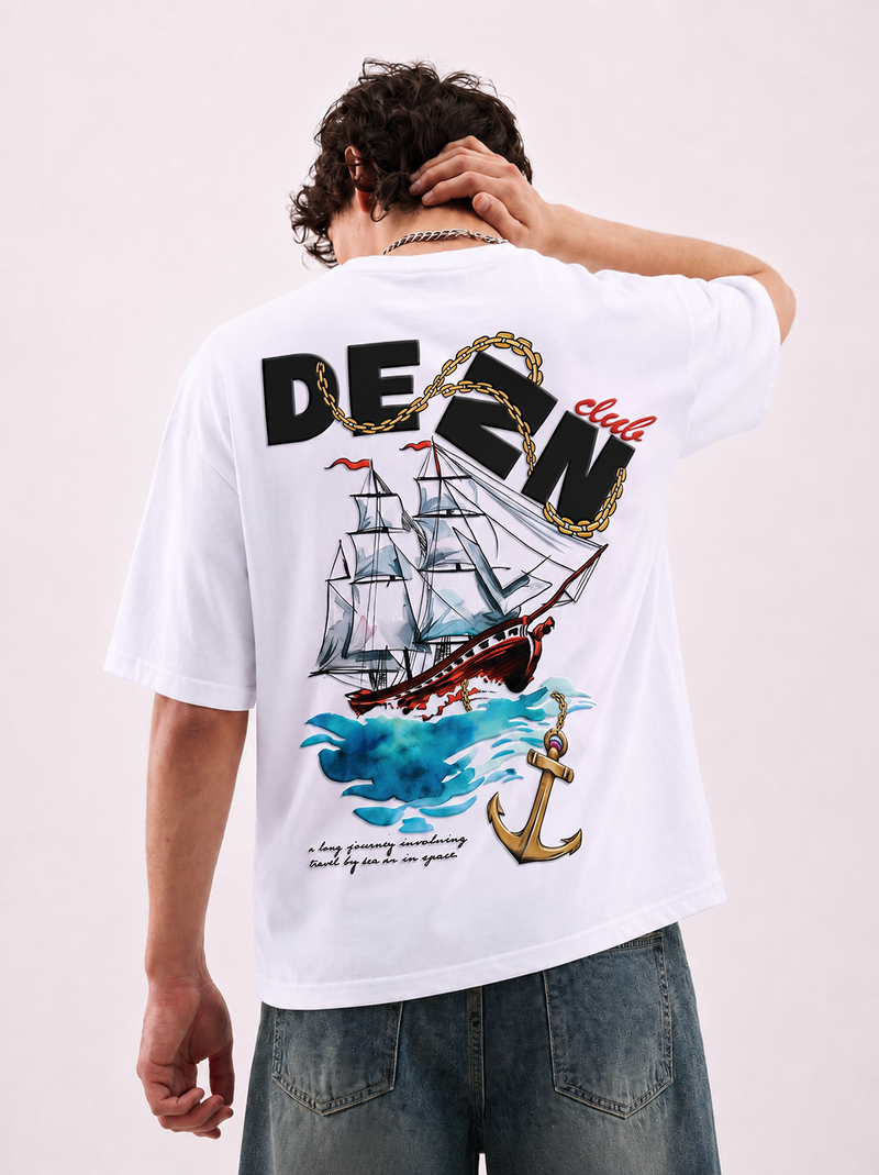 Oversized Graphic Back Print T-Shirt