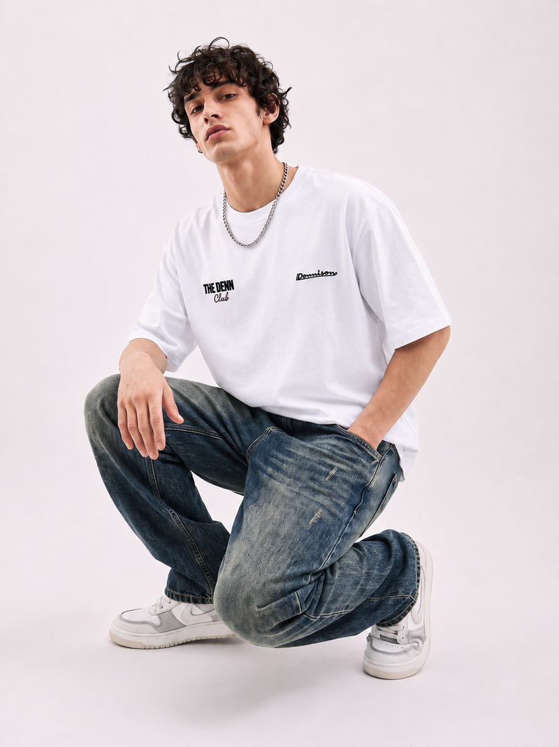 Oversized Graphic Back Print T-Shirt