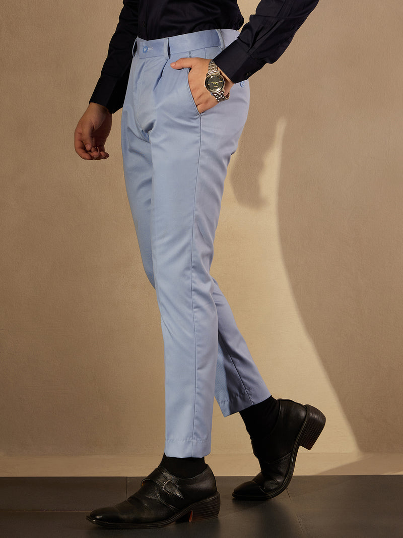 DENNISON Men Blue Tapered Fit Trousers