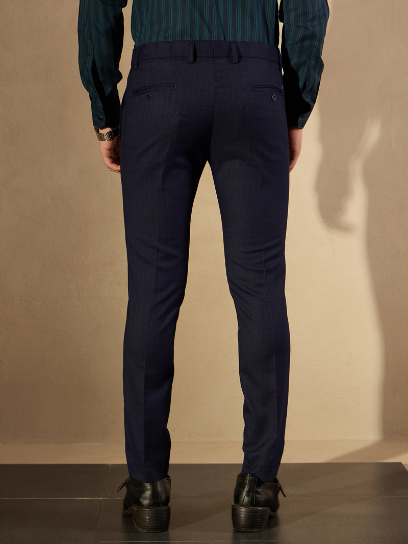 Auto Fit Flexi Waist Checked Trouser