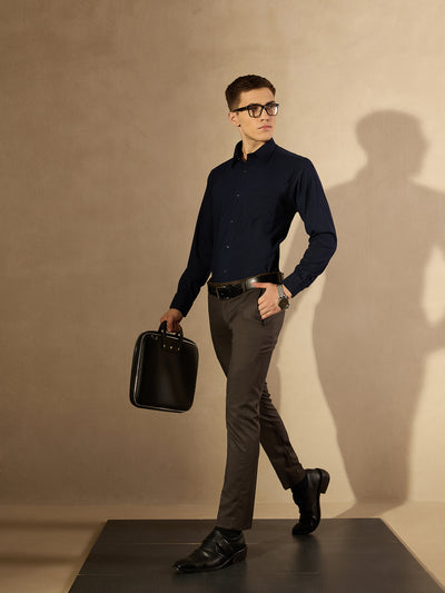 Flexi Waist Tapered Fit Casual Trouser