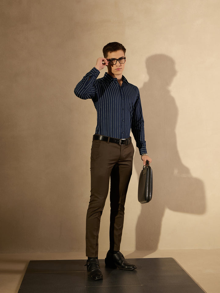 Vertical Striped Regular Fit Formal Shirt