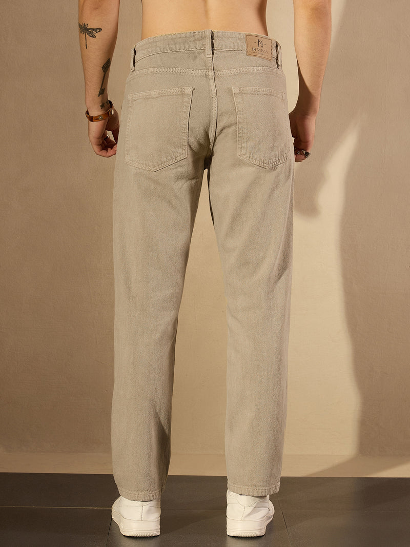 Mud Yellow Korean Baggy Jeans