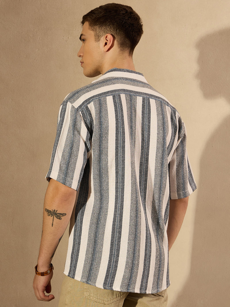Striped Oversized Casual Shirt