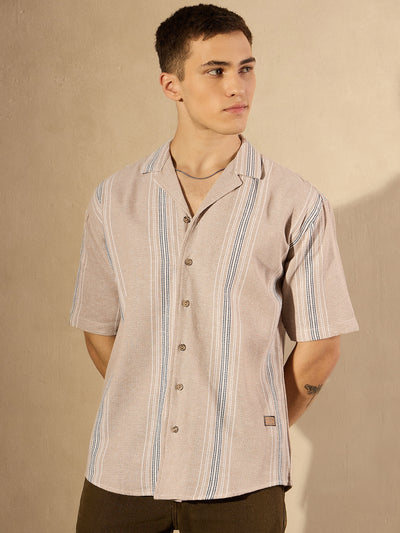 Aspect Striped Oversized Cotton Shirt