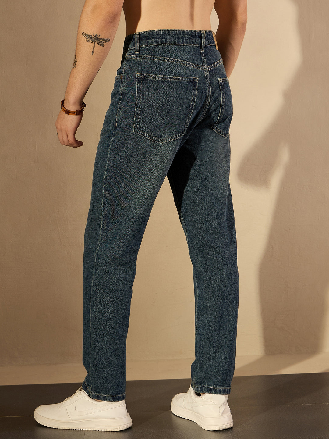 Dark Blue Korean Baggy Fit Jeans