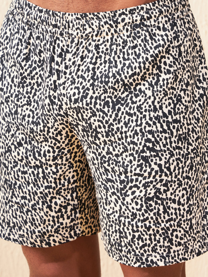 DENNISON Men Comfort Fit Coord Set | Printed Shirt With Shorts