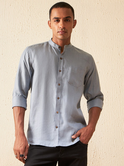 Dennison Blue Hemp Shirt
