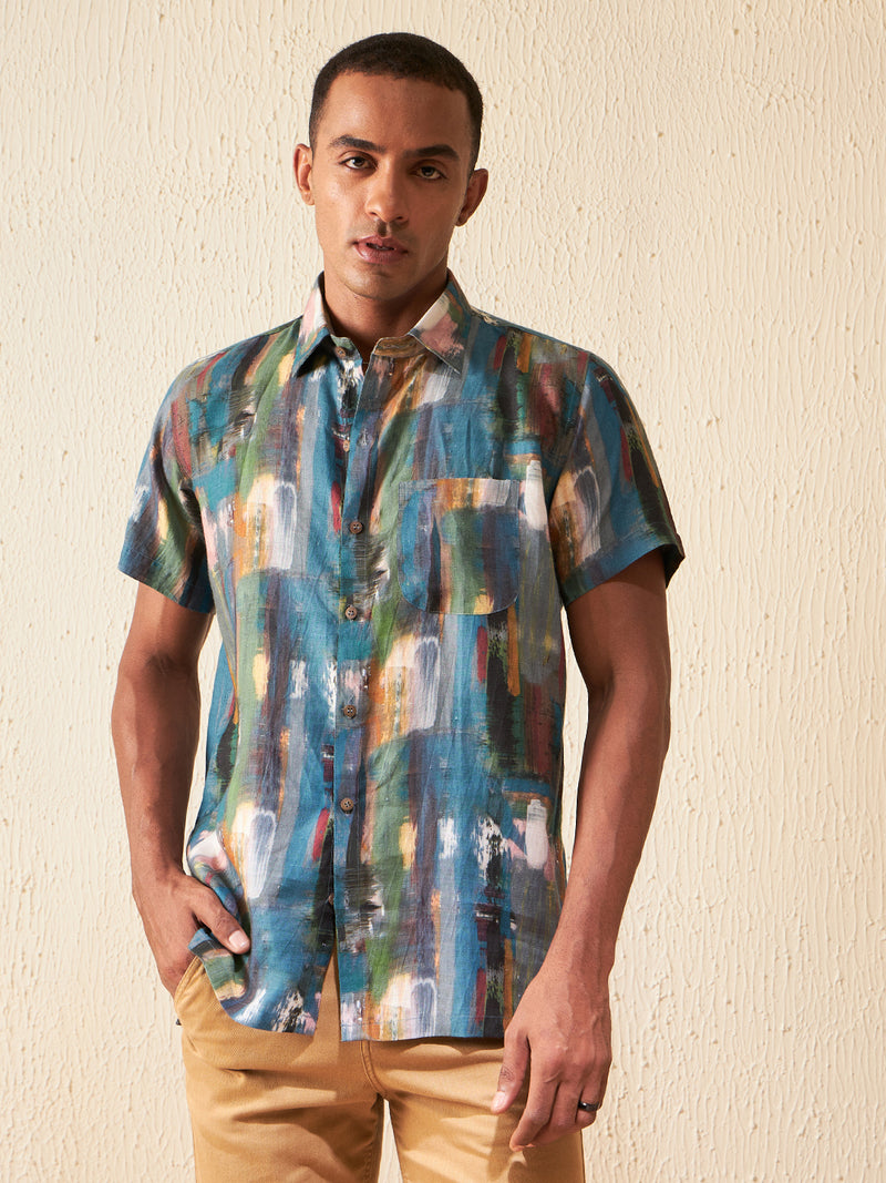 Multi Color: Half Sleeves Sustainable Hemp Shirt