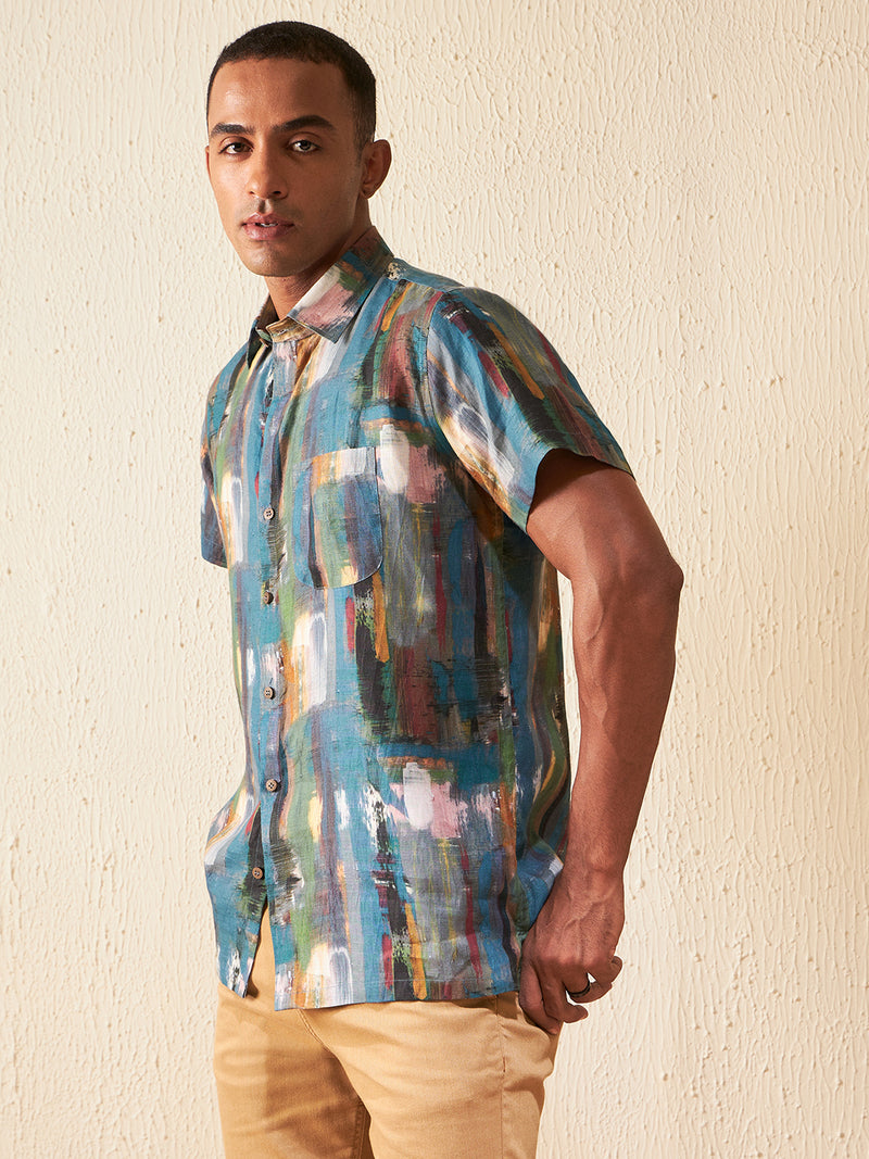 Multi Color: Half Sleeves Sustainable Hemp Shirt