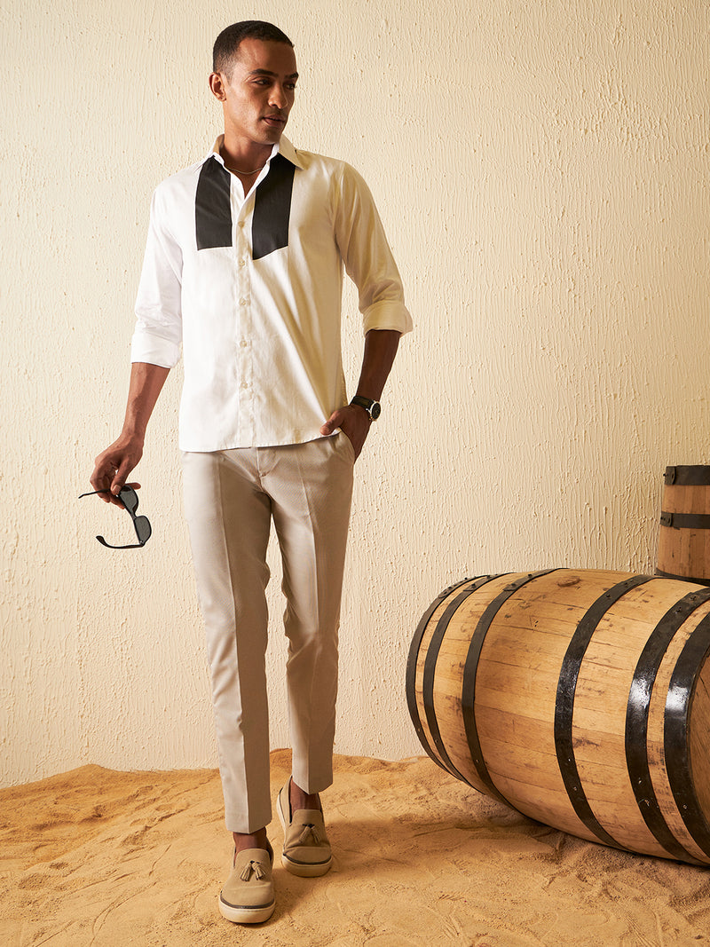 White: Full Sleeves Casual Shirt