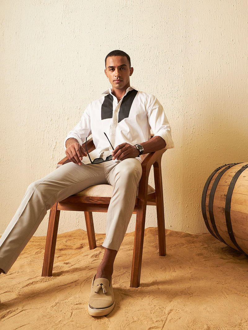White: Full Sleeves Casual Shirt
