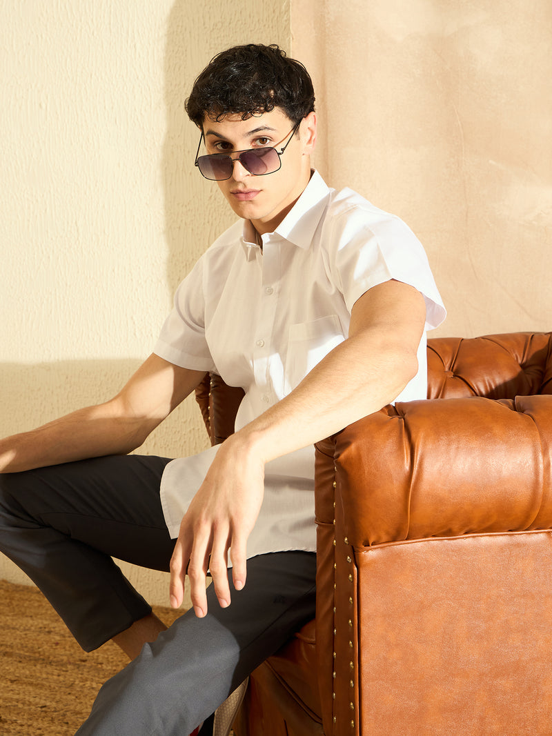 White: Smart Slim Fit Formal Shirt