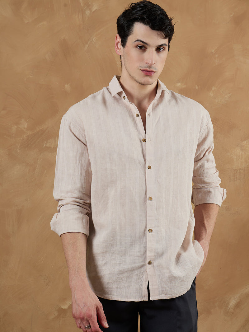 Pink: Oversize Linen Shirt