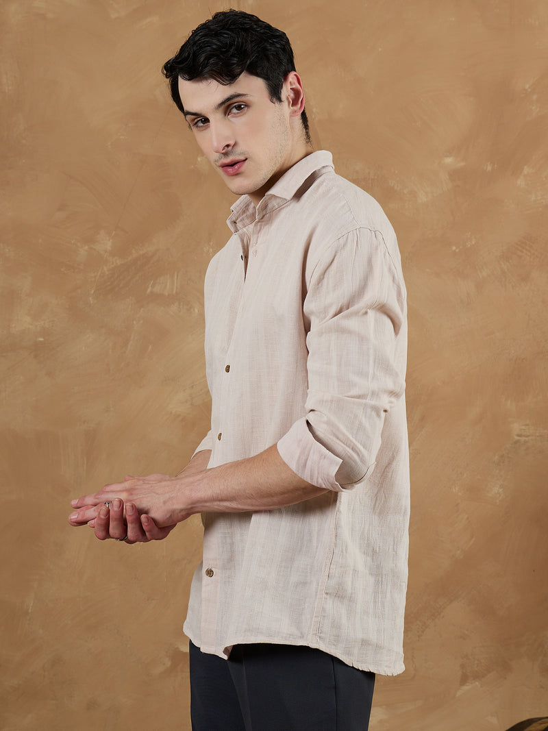 Pink: Oversize Linen Shirt