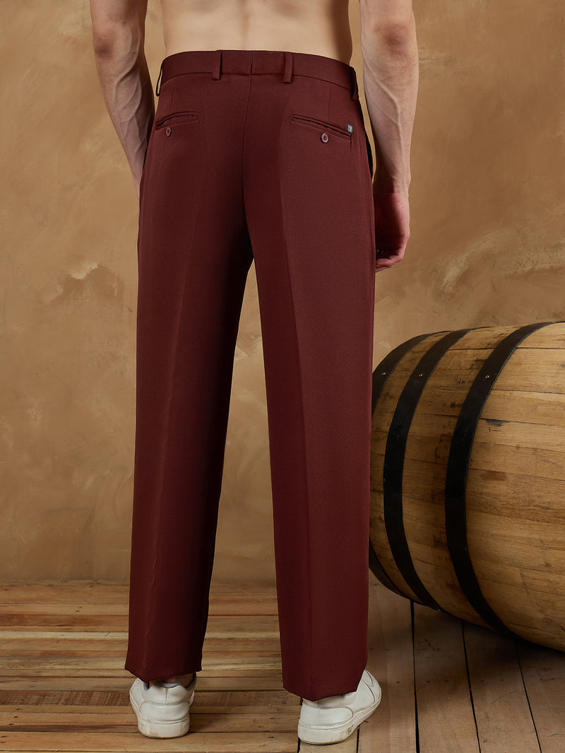 Maroon: Korean Baggy Fit Trouser
