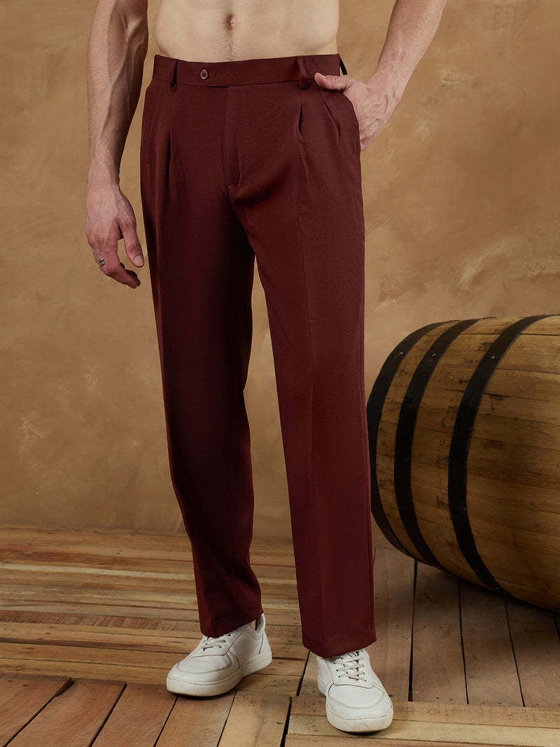 Maroon: Korean Baggy Fit Trouser