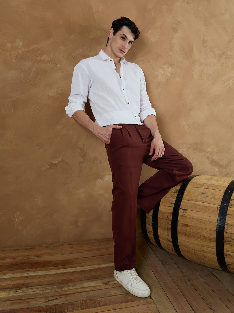 Maroon: Korean Baggy Fit Trouser