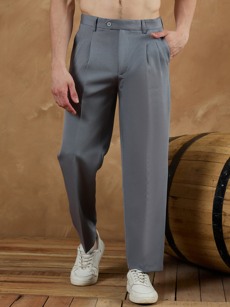 Stone Grey: Korean Baggy Fit Trouser