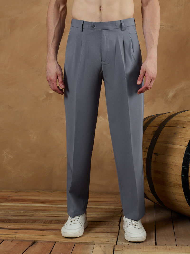 Steel Blue: Korean Baggy Fit Trouser