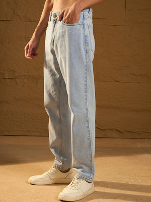 Light Blue: Korean Baggy Jeans