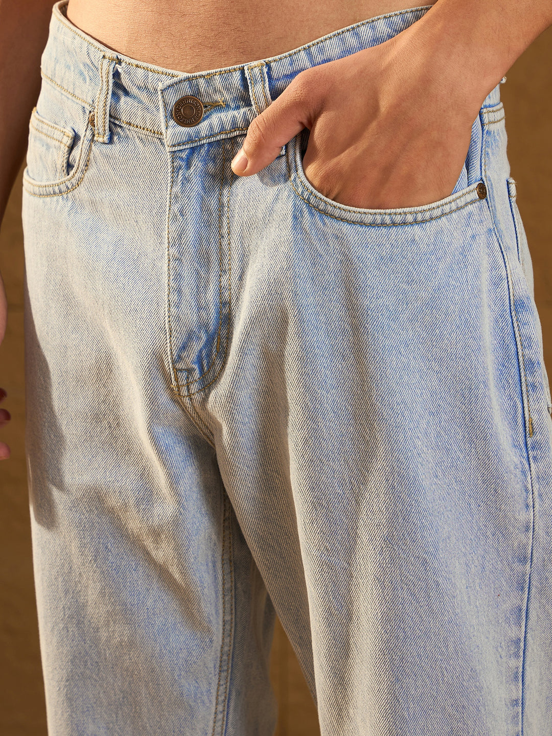 Korean Baggy Fit Light Blue Jeans