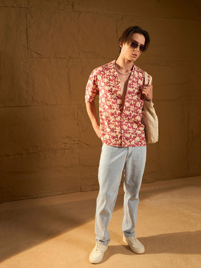 Maroon Printed Shirt