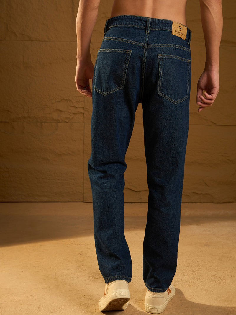 Navy Blue Baggy Jeans