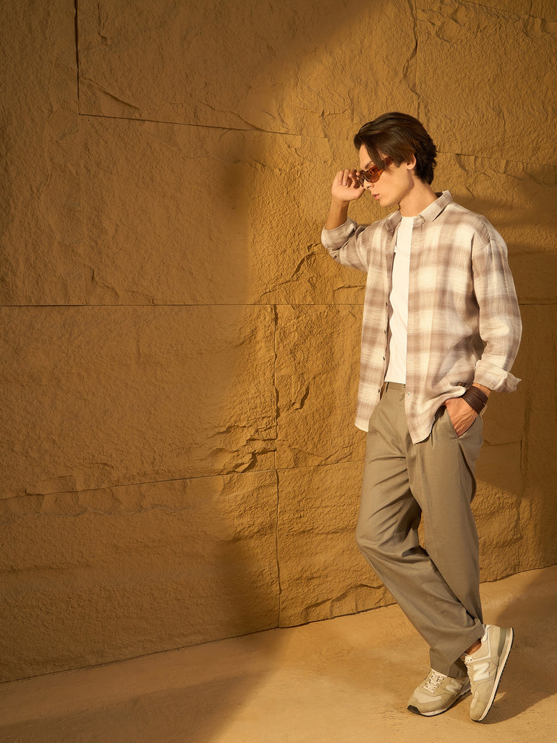 Checkered Oversized Casual Shirt