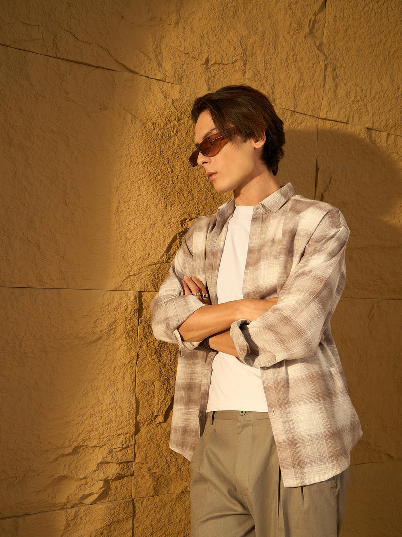 Checkered Oversized Casual Shirt