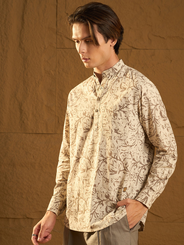 Floral Printed Short Casual Kurta