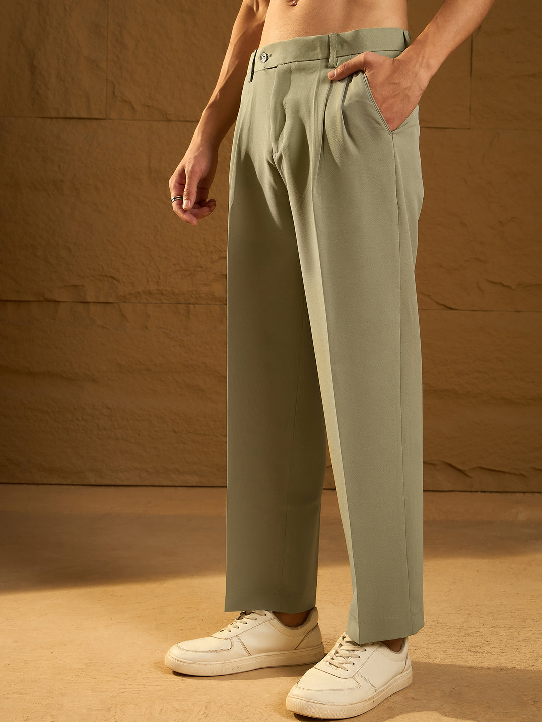 Korean Baggy Fit Double Pleated Trouser