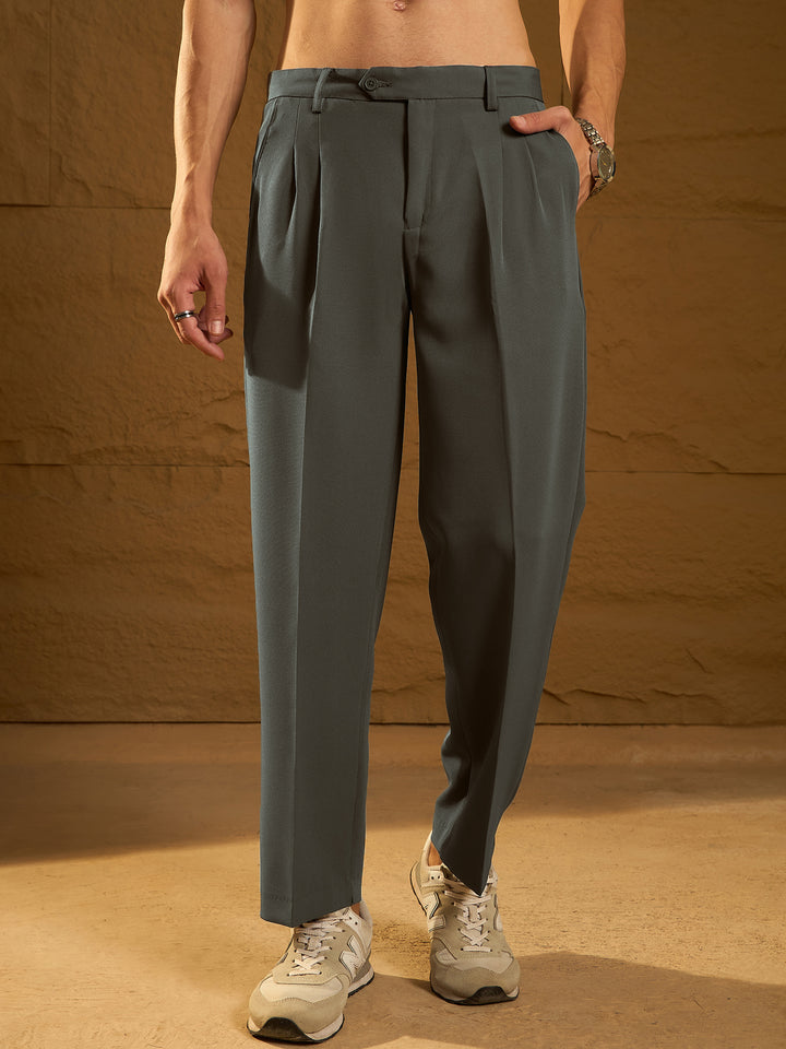 Korean Baggy Fit Double Pleated Trouser