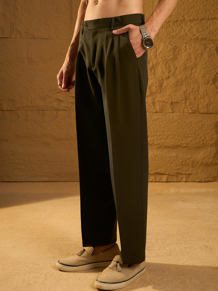 Korean Baggy Fit Double Pleated Trouser