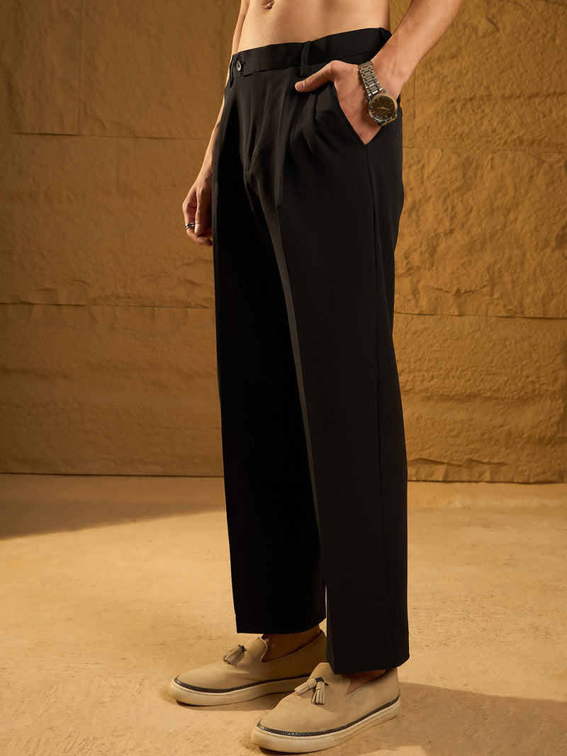 Black: Korean Baggy Fit Trouser