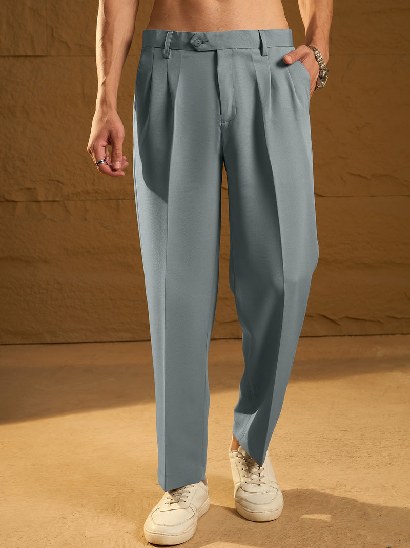 Steel Blue: Baggy Fit Korean Trouser