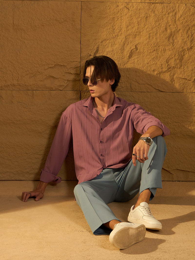 Steel Blue: Baggy Fit Korean Trouser