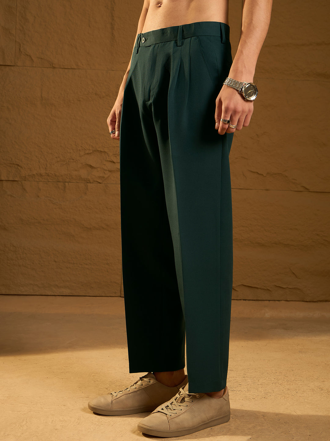 Korean Baggy Fit Double Pleated Trouser