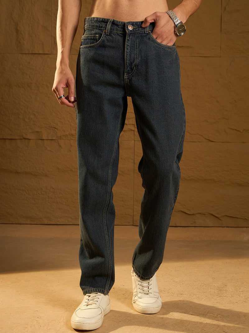Dark Blue: Korean Baggy Jeans