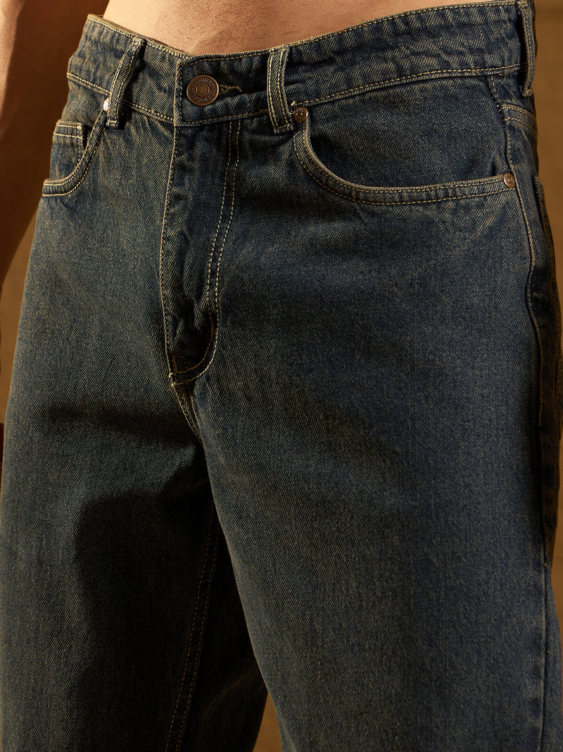Dark Blue: Korean Baggy Jeans